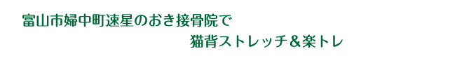 猫背ストレッチ&楽トレ